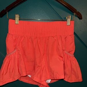 Vibrant Coral Women's Athletic Shorts